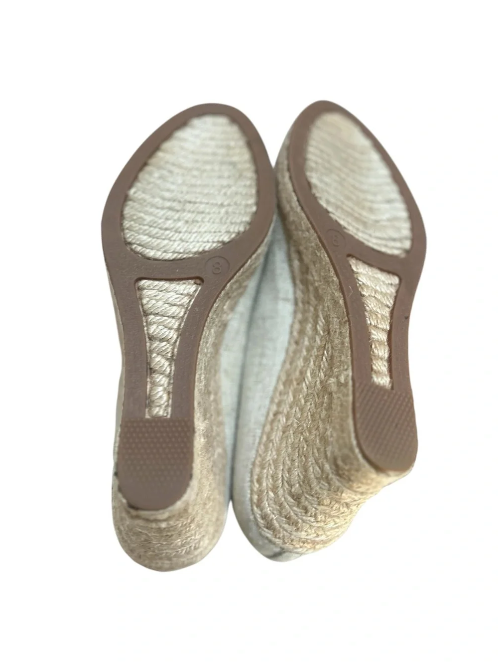 J. Crew Natural Linen Espadrille Wedge Pumps